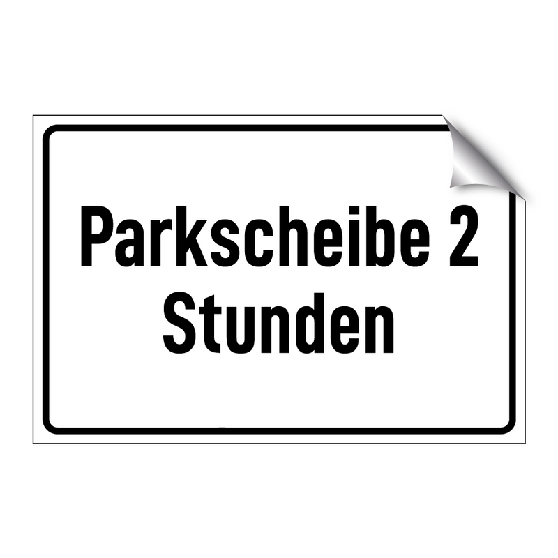 Parkscheibe 2 Stunden