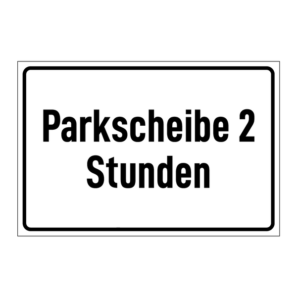 Parkscheibe 2 Stunden