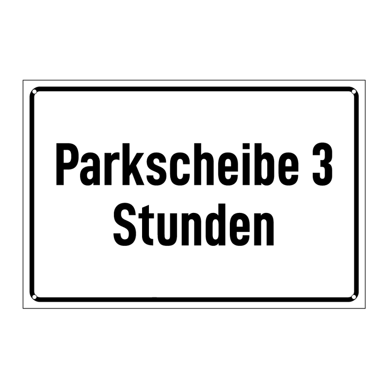 Parkscheibe 3 Stunden