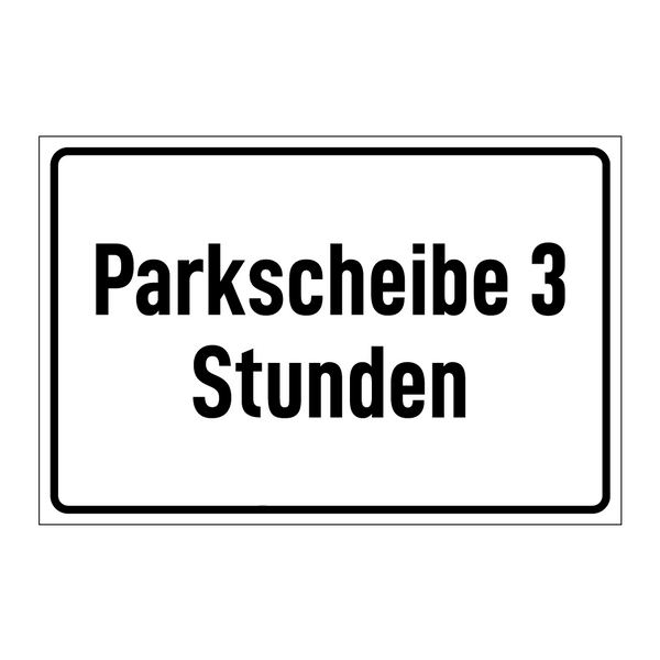 Parkscheibe 3 Stunden