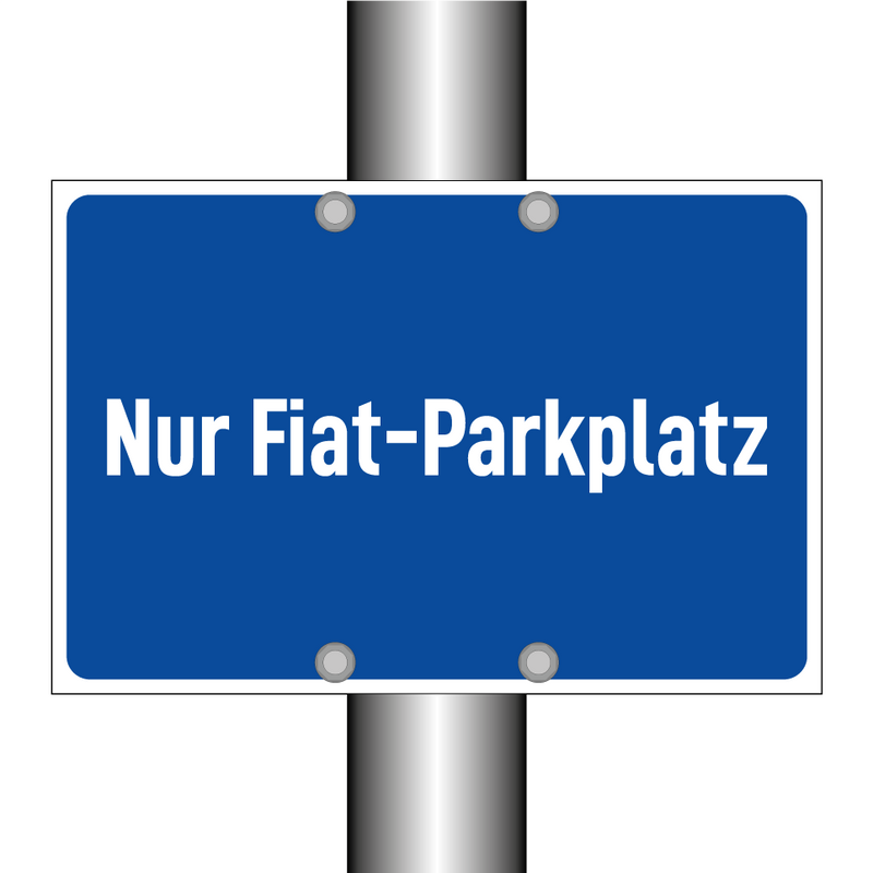 Nur Fiat-Parkplatz
