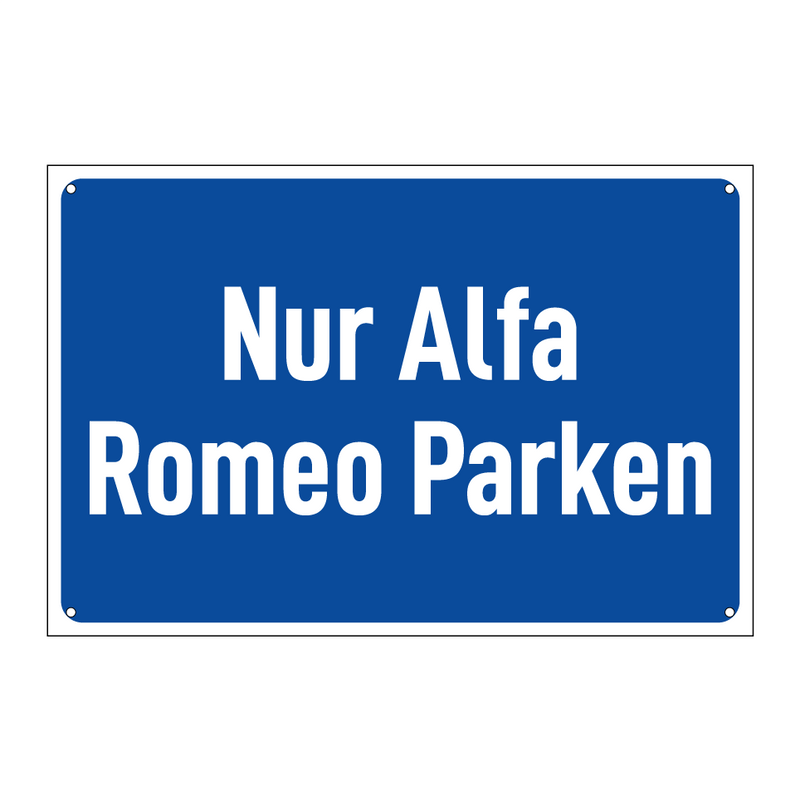 Nur Alfa Romeo Parken
