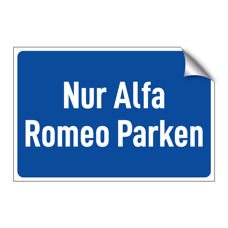 Nur Alfa Romeo Parken