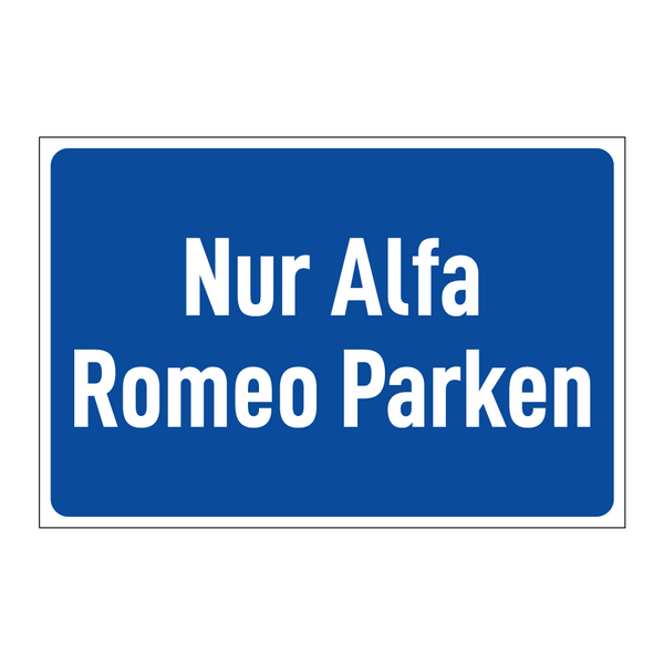 Nur Alfa Romeo Parken