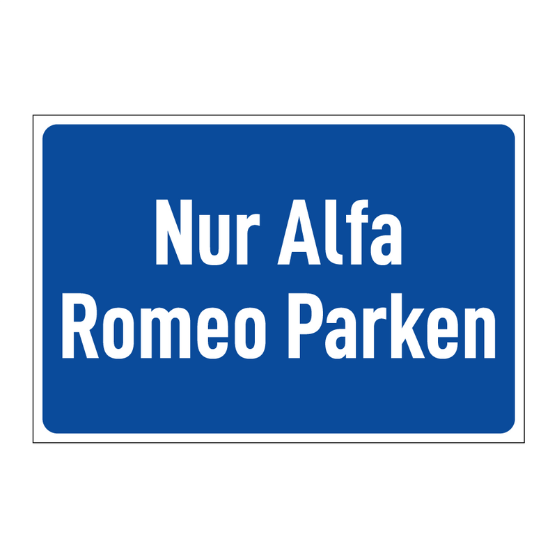 Nur Alfa Romeo Parken