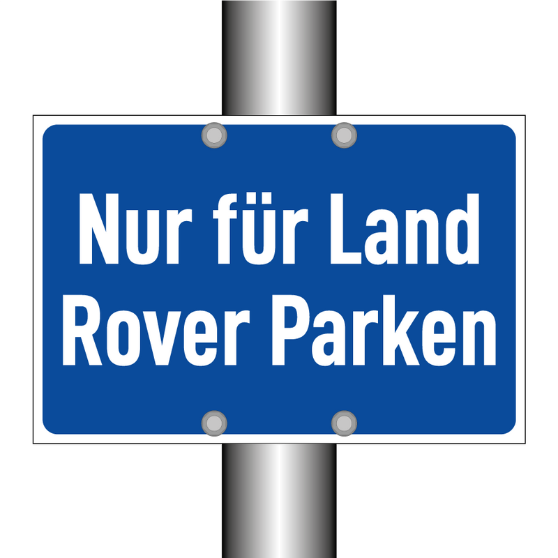Nur für Land Rover Parken