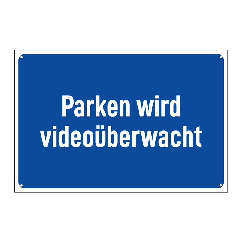 Parken wird videoüberwacht
