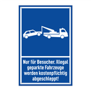 Nur für Besucher. Illegal geparkte Fahrzeuge werden kostenpflichtig abgeschleppt!