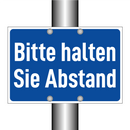 Bitte halten Sie Abstand