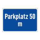 Parkplatz 50 m