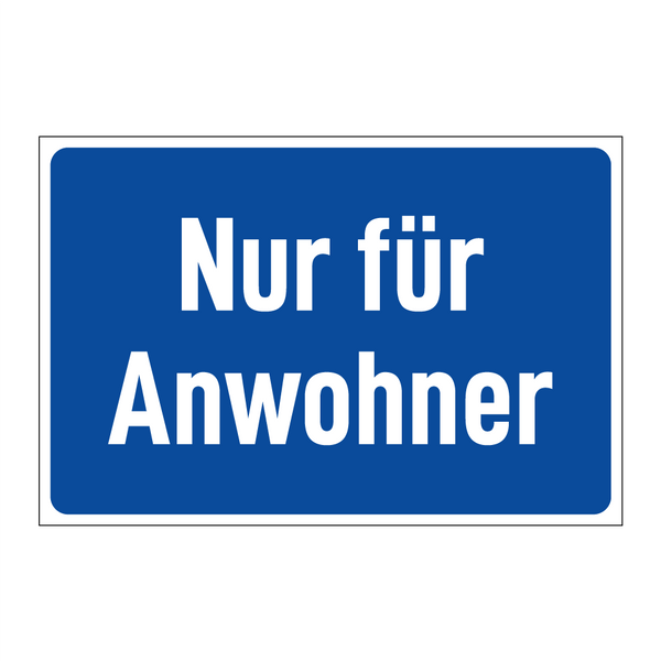 Nur für Anwohner