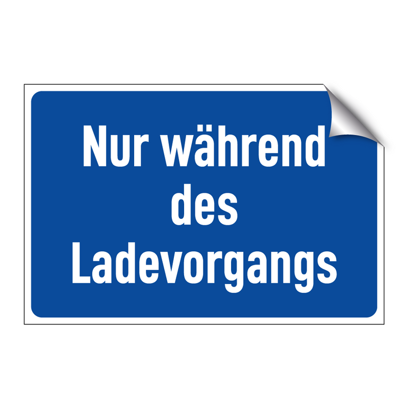 Nur während des Ladevorgangs