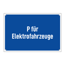 P für Elektrofahrzeuge