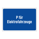 P für Elektrofahrzeuge