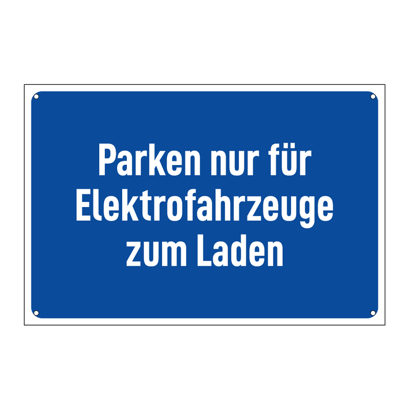 Parken nur für Elektrofahrzeuge zum Laden