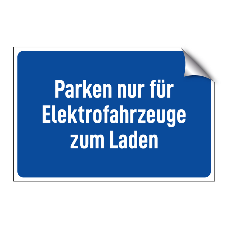 Parken nur für Elektrofahrzeuge zum Laden