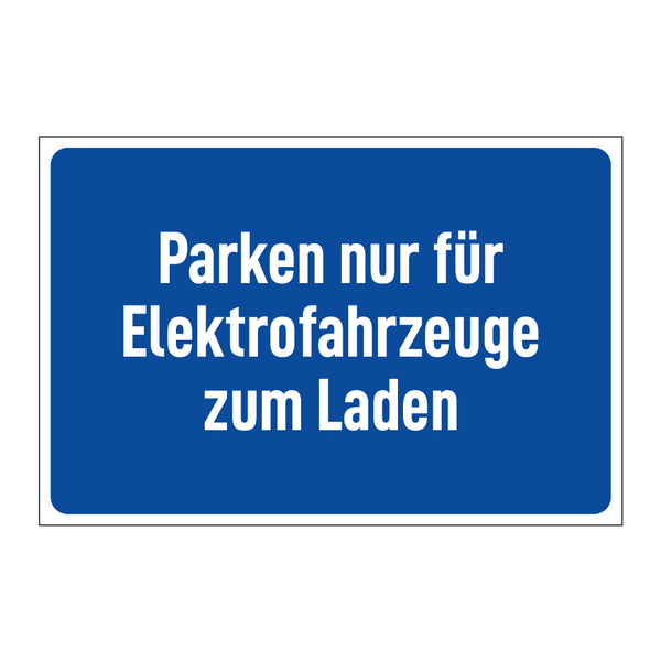 Parken nur für Elektrofahrzeuge zum Laden