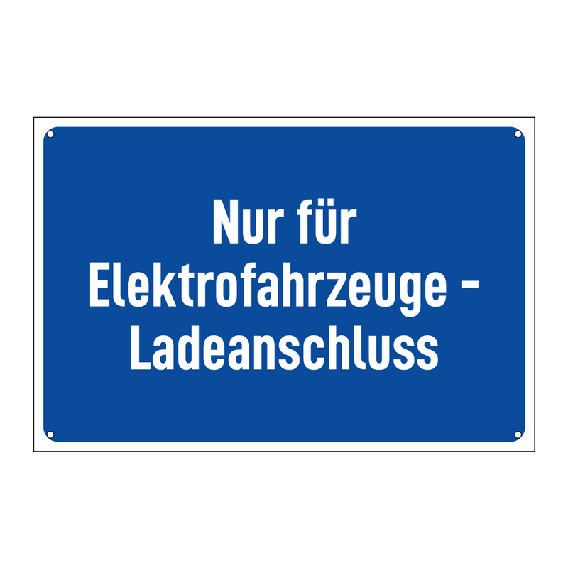 Nur für Elektrofahrzeuge - Ladeanschluss