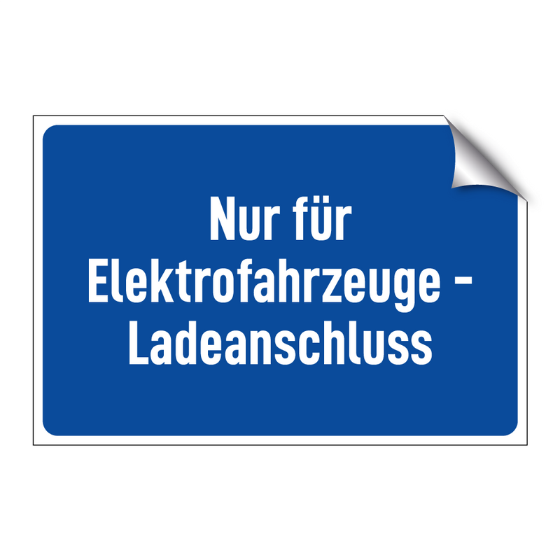 Nur für Elektrofahrzeuge - Ladeanschluss