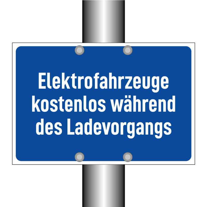 Elektrofahrzeuge kostenlos während des Ladevorgangs