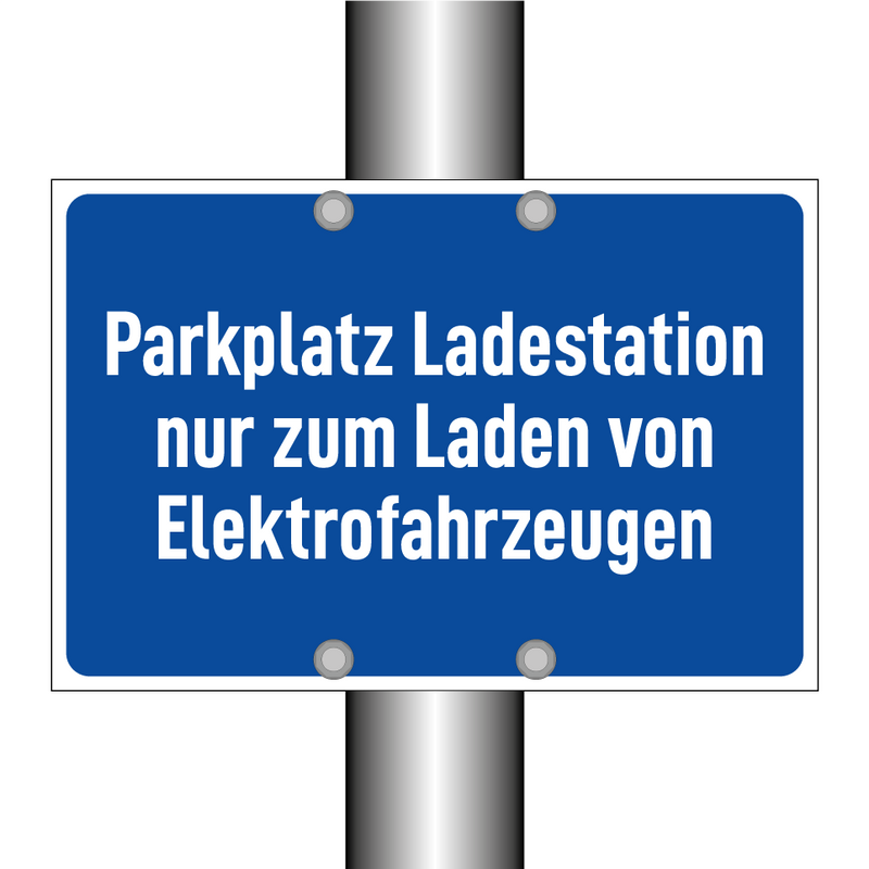 Parkplatz Ladestation nur zum Laden von Elektrofahrzeugen