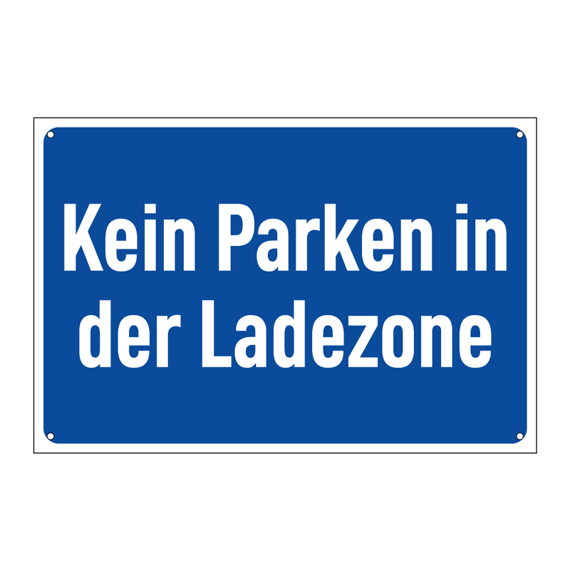 Kein Parken in der Ladezone