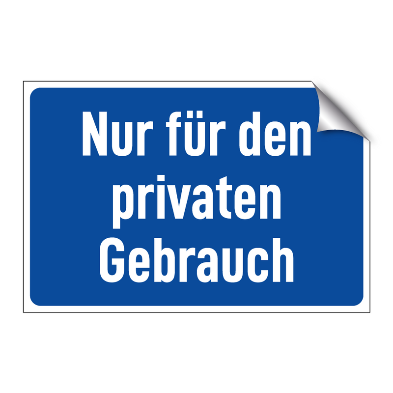 Nur für den privaten Gebrauch
