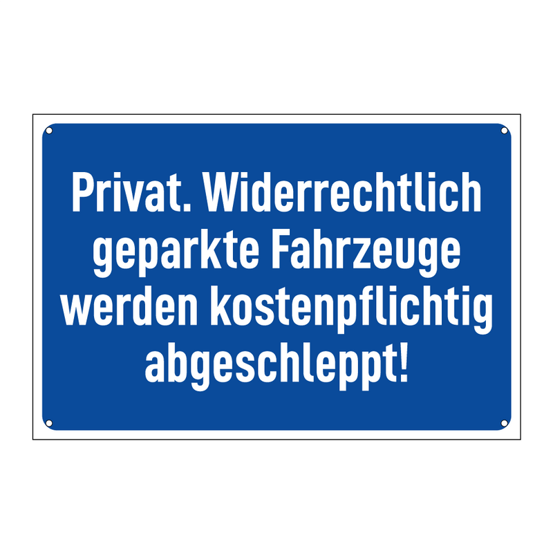 Privat. Widerrechtlich geparkte Fahrzeuge werden kostenpflichtig abgeschleppt!