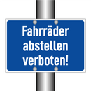 Fahrräder abstellen verboten!