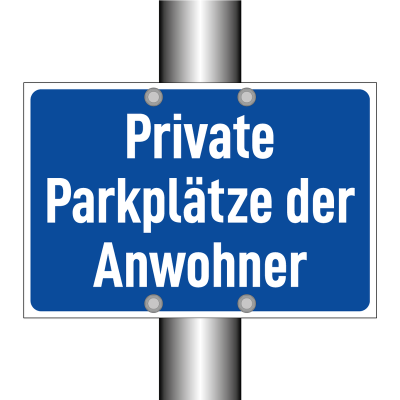 Private Parkplätze der Anwohner