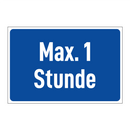 Max. 1 Stunde