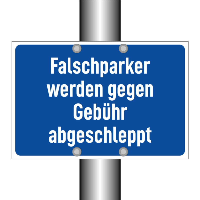 Falschparker werden gegen Gebühr abgeschleppt
