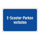 E-Scooter-Parken verboten