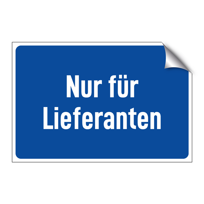 Nur für Lieferanten