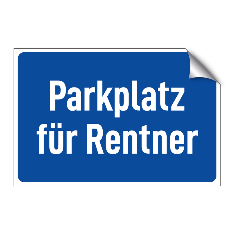 Parkplatz für Rentner