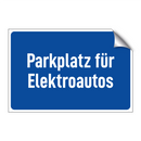 Parkplatz für Elektroautos