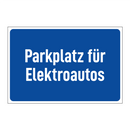 Parkplatz für Elektroautos
