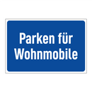 Parken für Wohnmobile