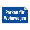 Parken für Wohnwagen