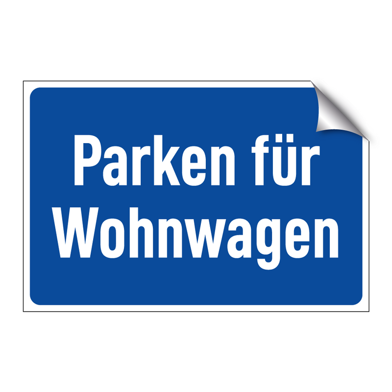 Parken für Wohnwagen