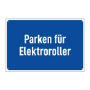 Parken für Elektroroller