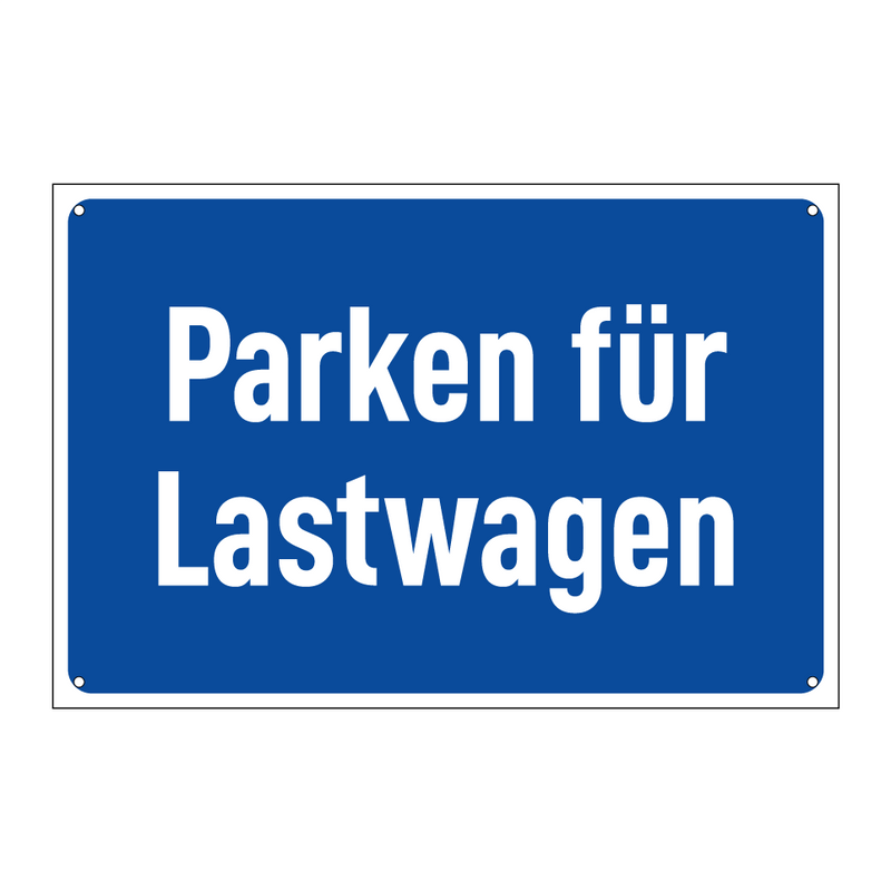 Parken für Lastwagen