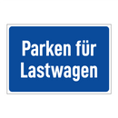 Parken für Lastwagen