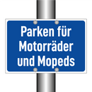 Parken für Motorräder und Mopeds