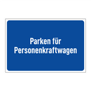 Parken für Personenkraftwagen
