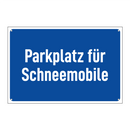 Parkplatz für Schneemobile