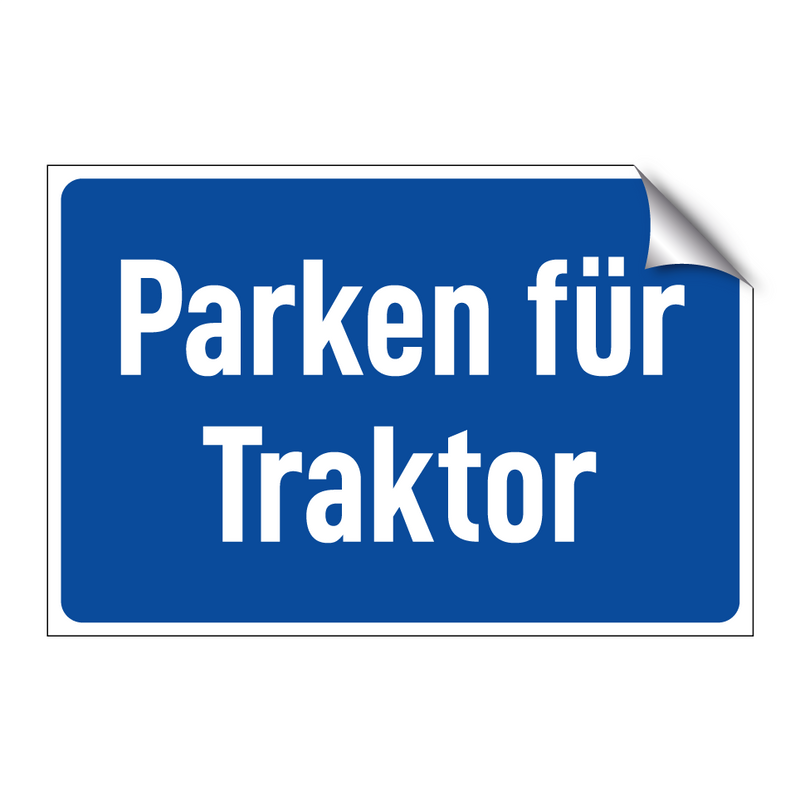 Parken für Traktor