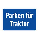 Parken für Traktor