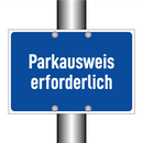 Parkausweis erforderlich