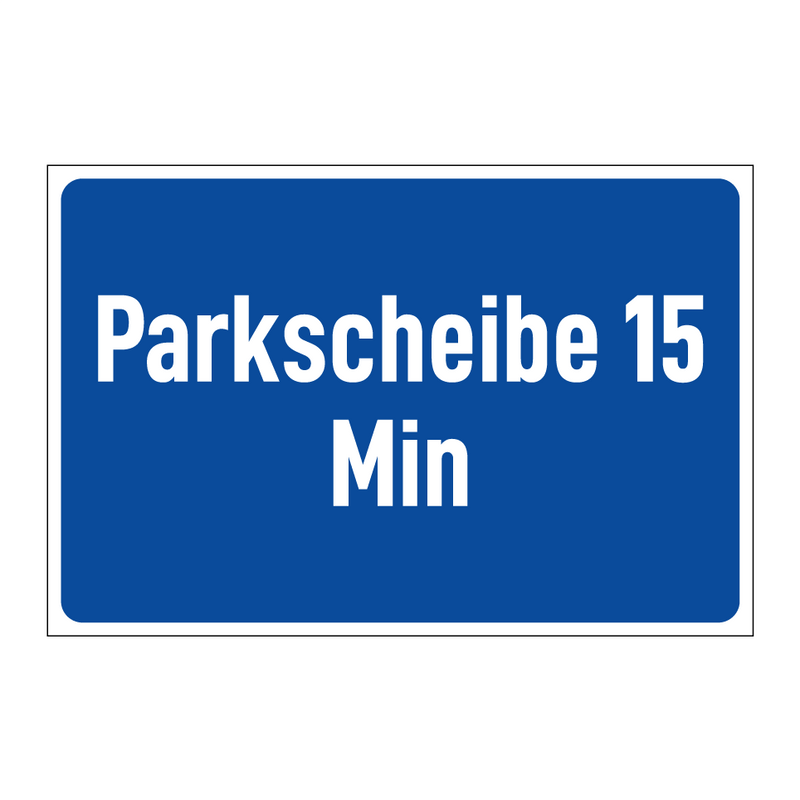Parkscheibe 15 Min